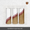 Baseball Laces Sublimation, 20oz Skinny Tumbler Wrap