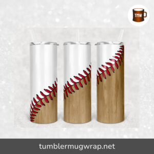 Baseball Laces Sublimation, 20oz Skinny Tumbler Wrap