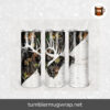 Camo Deer And Wood Camp Sublimation, 20oz Skinny Tumbler Wrap