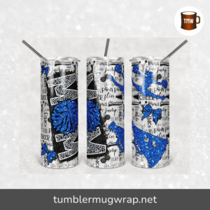 Cheer Mom Glitter Sublimation, 20oz Skinny Tumbler Wrap