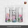 Don't Be A Prick Glitter Cactus Sublimation, 20oz Skinny Tumbler Wrap
