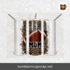 Glitter Leopard Football Mom Sublimation, 20oz Skinny Tumbler Wrap