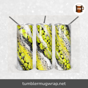 Milky Way Glitter Sports Softball Sublimation, 20oz Skinny Tumbler Wrap