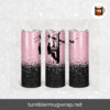 Pink Glitter Lineman Sublimation, 20oz Skinny Tumbler Wrap