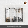 Racing Race Brown Splatter Checkered Sublimation, 20oz Skinny Tumbler Wrap