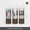 Rainbow Leopard Glitter Teacher Life Sublimation, 20oz Skinny Tumbler Wrap
