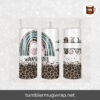 Rainbow Leopard Nurse Life Sublimation, 20oz Skinny Tumbler Wrap