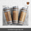 Whiskey Barrel Sublimation, 20oz Skinny Tumbler Wrap