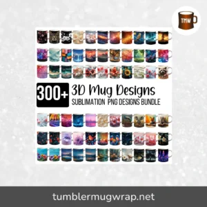 300+ 3D Mug Wrap Sublimation Bundle, 15oz Coffee Mug Designs