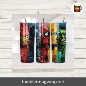 90s Kids Cartoon Character Tumbler Wrap, 20oz Sublimation Design PNG