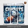 Cowboys 20oz Tumbler Wrap PNG, Sports Mascot Skinny Tumbler Sublimation