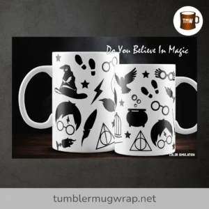 Do You Believe in Magic Mug SVG, 12oz & 15oz Mug Press Wrap for Cricut Design