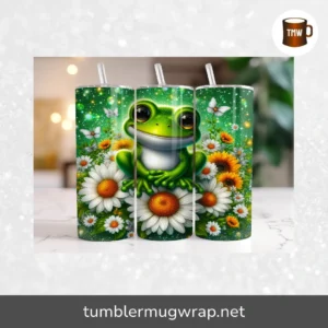 Frog Skinny Tumbler Sublimation, Seamless 20 oz Tumbler Wrap