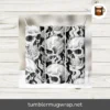Glow in the Dark Skull Heads Tumbler Wrap PNG, 20oz Skinny Sublimation PNG Design