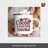 Hot Cocoa & Christmas Movies SVG, Holiday Mug Sayings, Festive Shirt & Bag Design