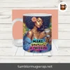 Make Yourself a Priority Mug Wrap, Afro Girl Daily Affirmation, 11oz & 15oz Self Love Sublimation Template