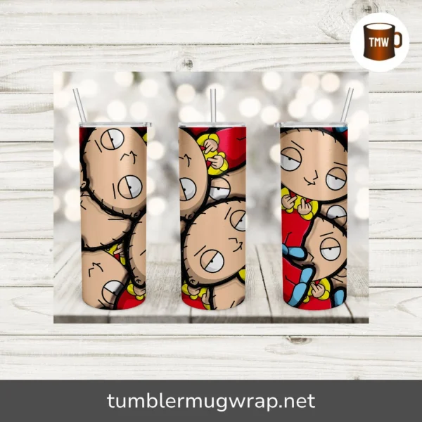 Middle Finger Stewie 20oz Tumbler Wrap
