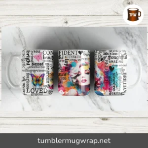 Positive Self Affirmations, 15oz Coffee Mug Sublimation Design PNG