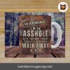 Warning I'm An Asshole Men's Mug PNG, Funny Adult Humor Sublimation Design for 11oz & 15oz Mugs