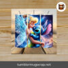 3D Tinkerbell & Stitch 20oz Tumbler Wrap, Princess Sublimation PNG Design