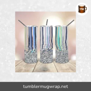 Abstract Confetti 20oz Skinny Tumbler Wrap, Tapered & Straight Sublimation PNG