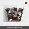 Have The Day You Deserve Skull And Rose Sublimation Design, 20oz Skinny Tumbler Wrap