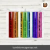 Weekday Glitter 20oz Skinny Tumbler Wrap PNG, Sublimation Design Download for Coffee Mugs